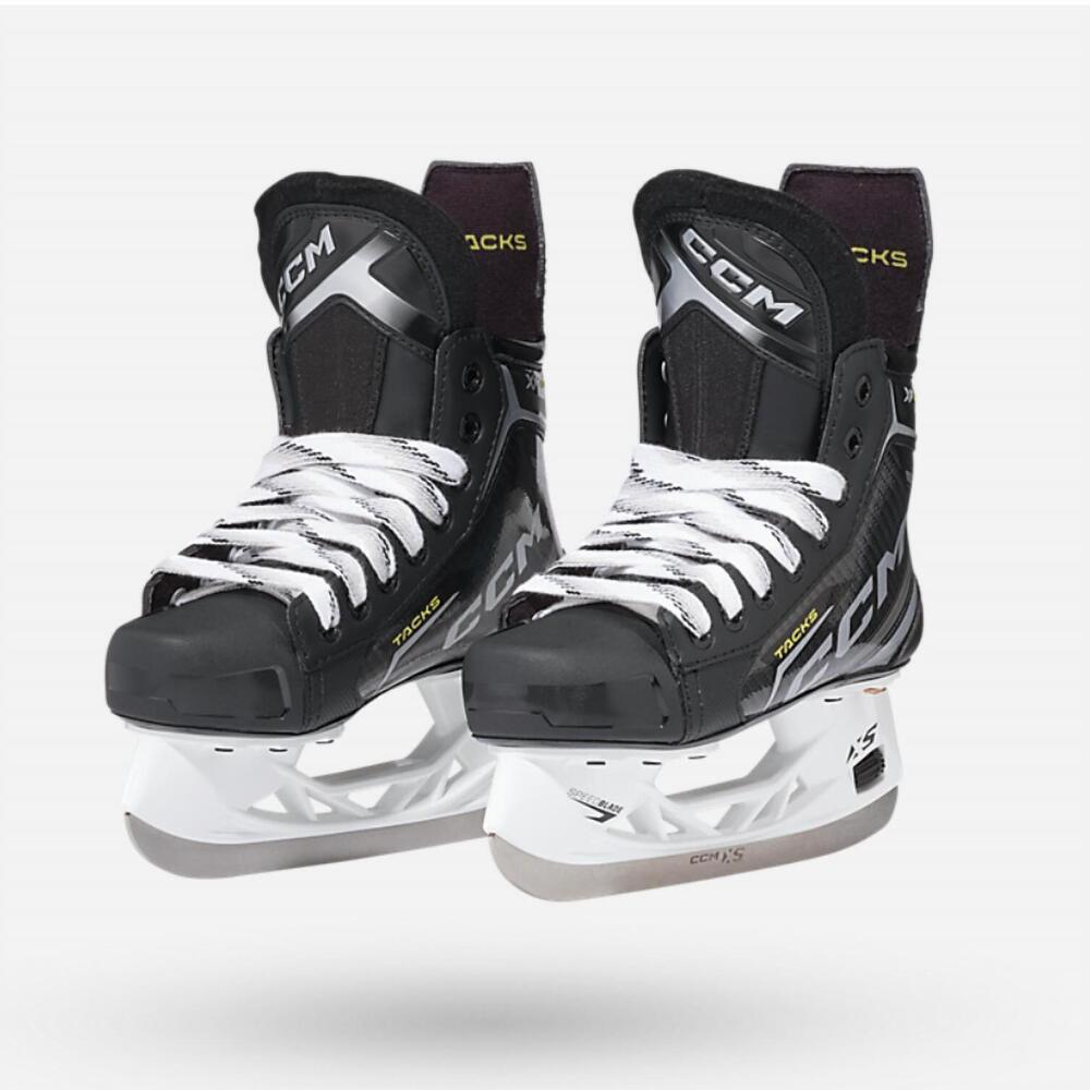 NEW CCM kids junior ice hockey skates in black/ green